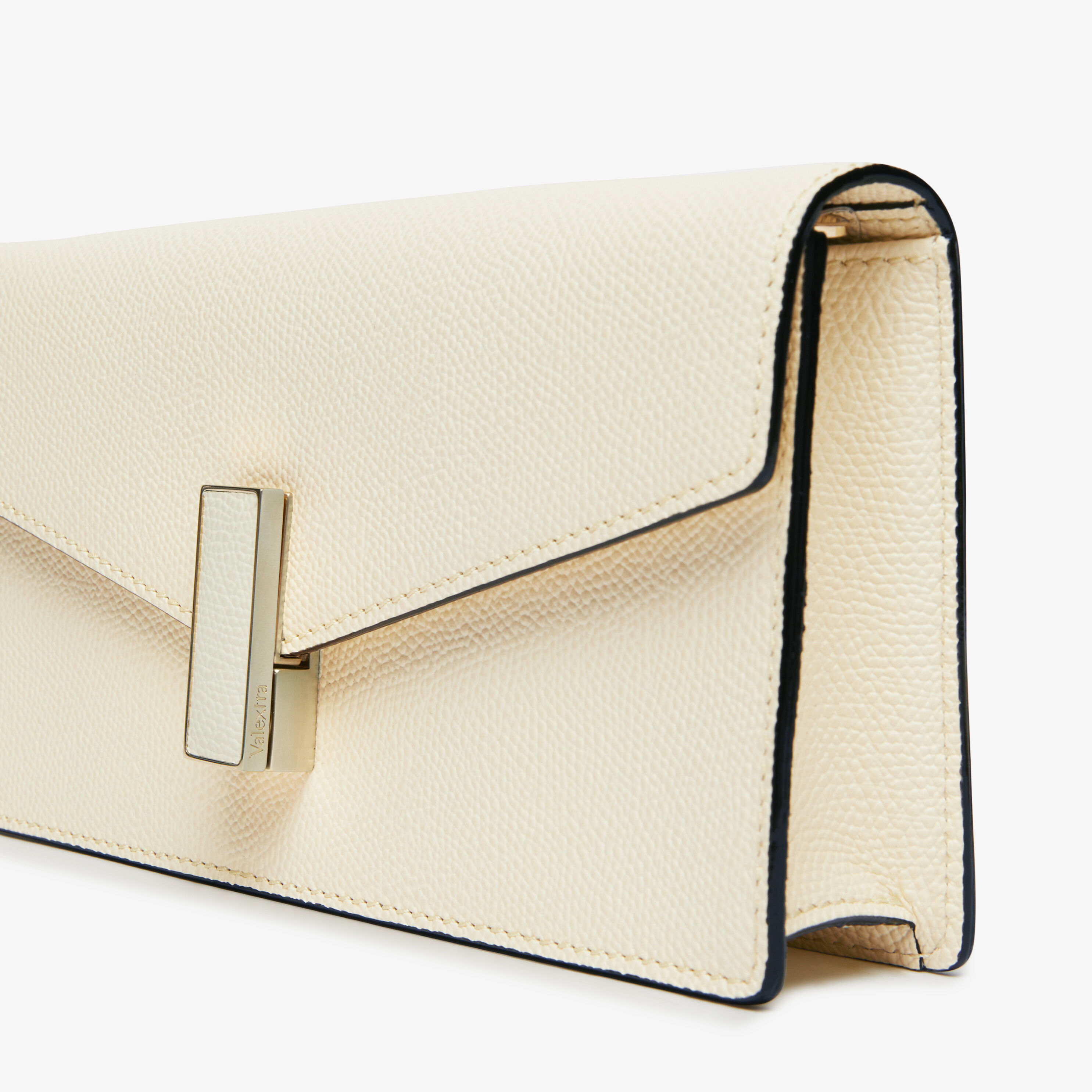 Valextra Iside leather clutch bag - White