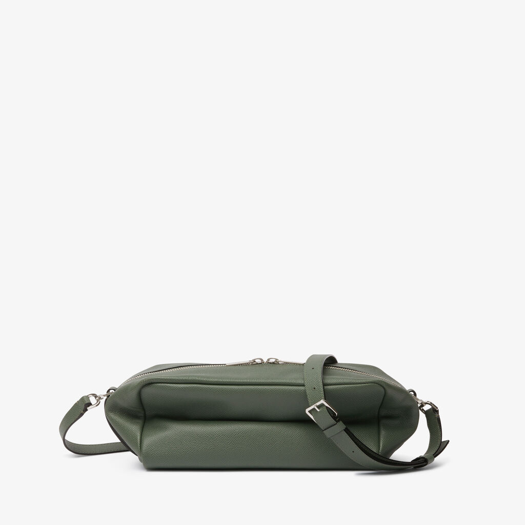 Origami Crossbody Medium Bag - Musk Green - Vitello Millepunte Soft - Valextra - 6