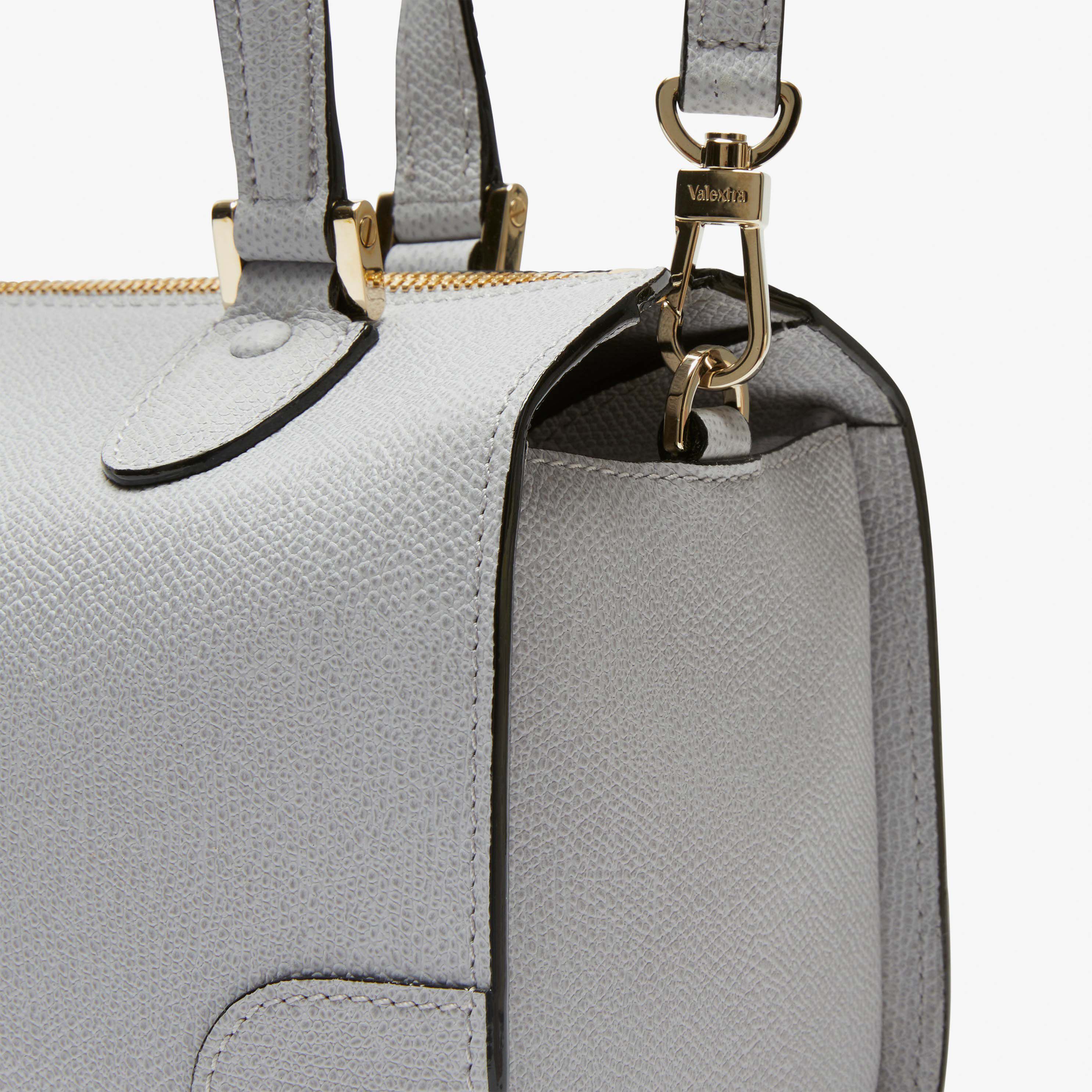 Women's Grey Leather handle bag with strap | Valextra Babila