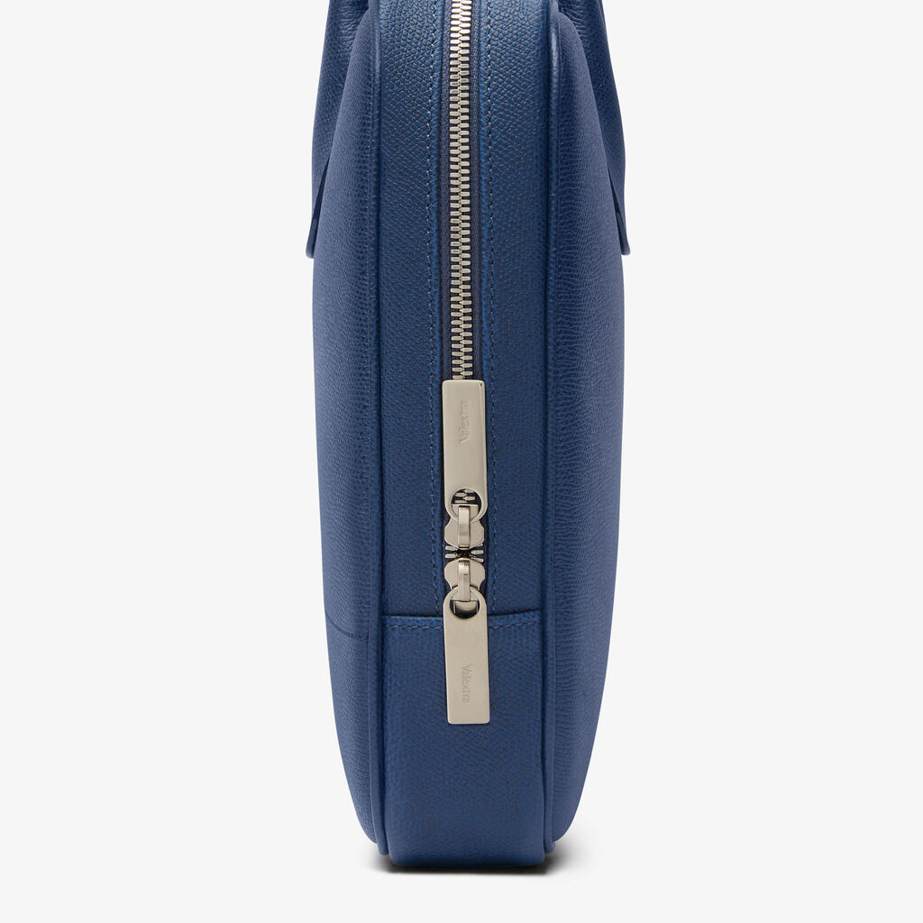 My Logo Laptop Bag - Sapphire Blue - Vitello VS - Valextra - 4