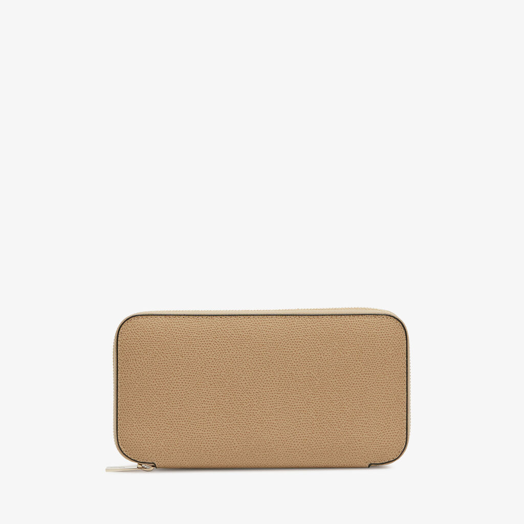 Zip Around 10 CC Wallet - Cachemire Beige - Vitello VS - Valextra - 3