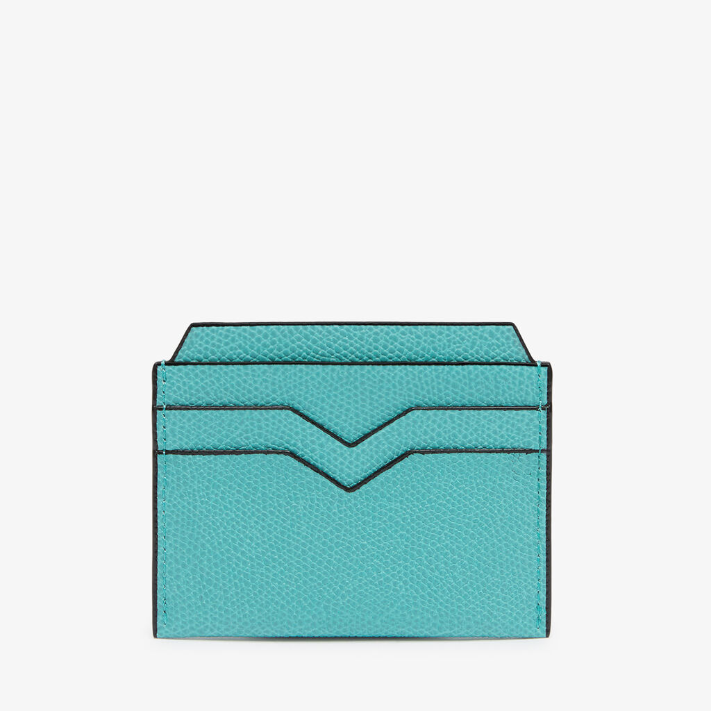 4CC Card Case - Ocean Blue - Vitello VS - Valextra - 5