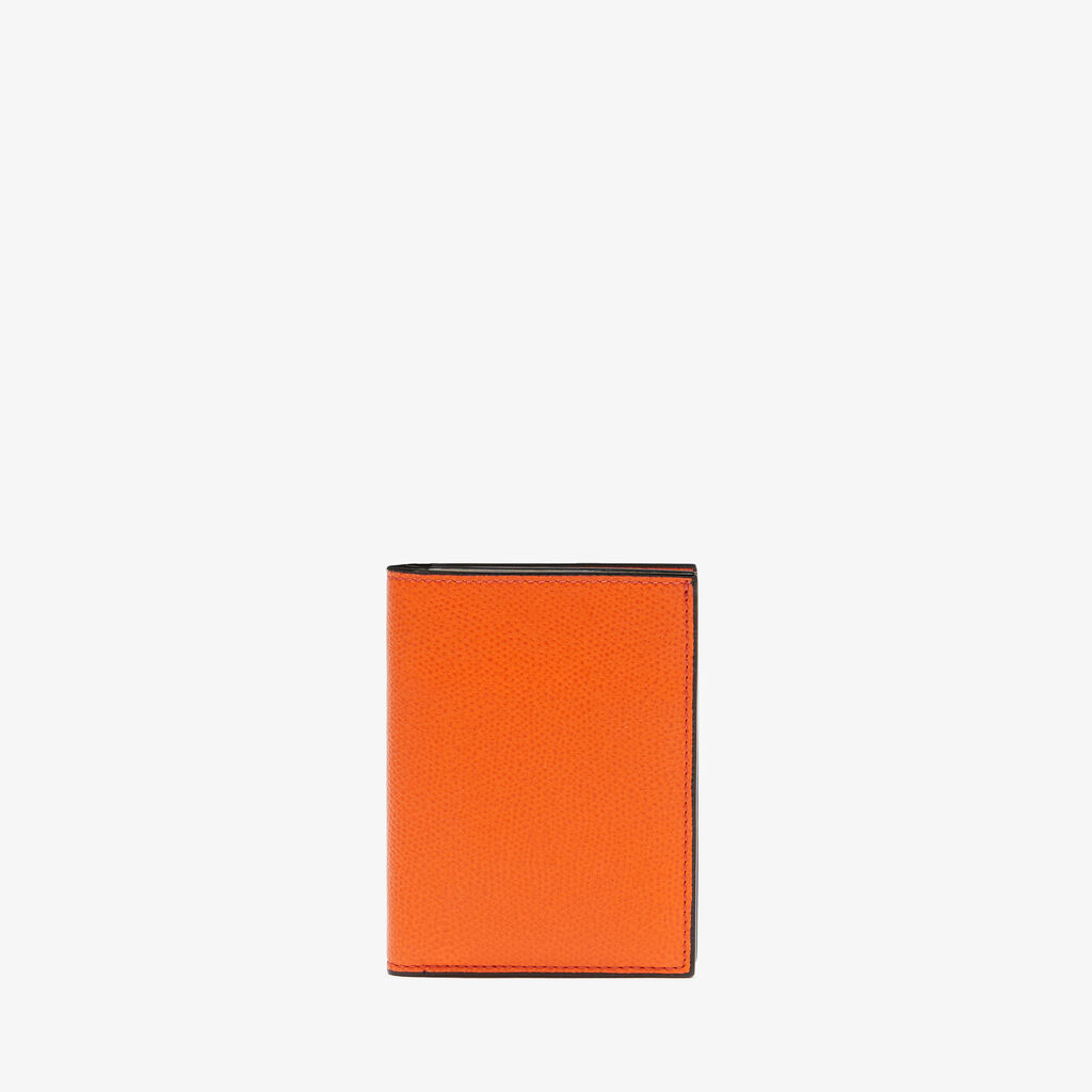 Bifold Wallet 4CC - Lobster Red - Vitello VS - Valextra - 1