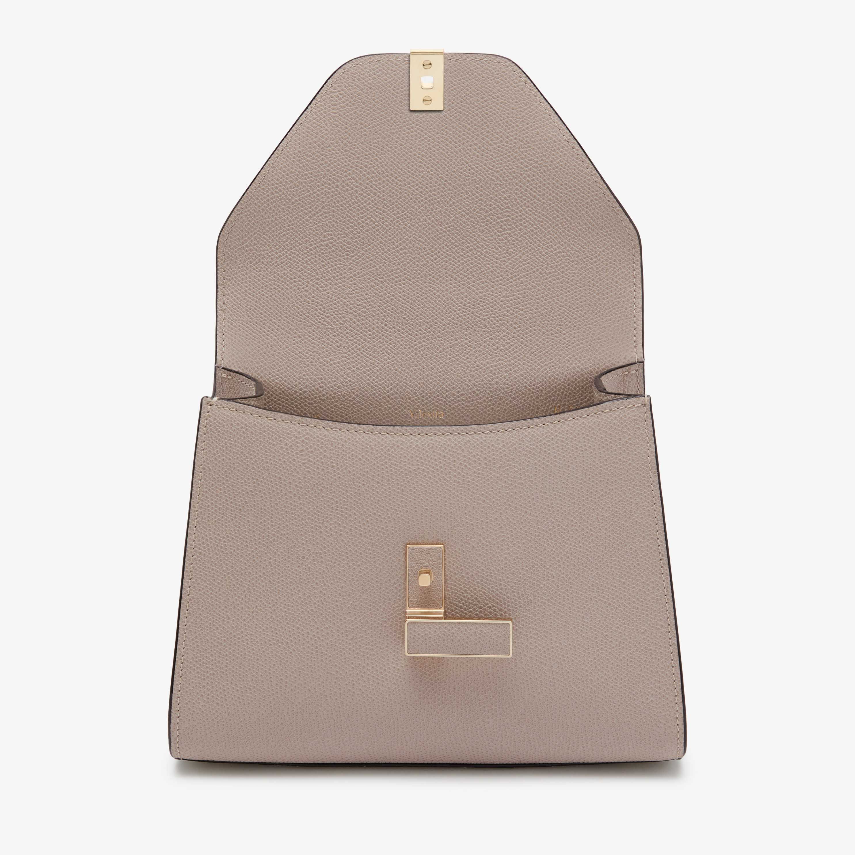 Nude Pink Leather Mini refined top handle bag | Valextra Iside