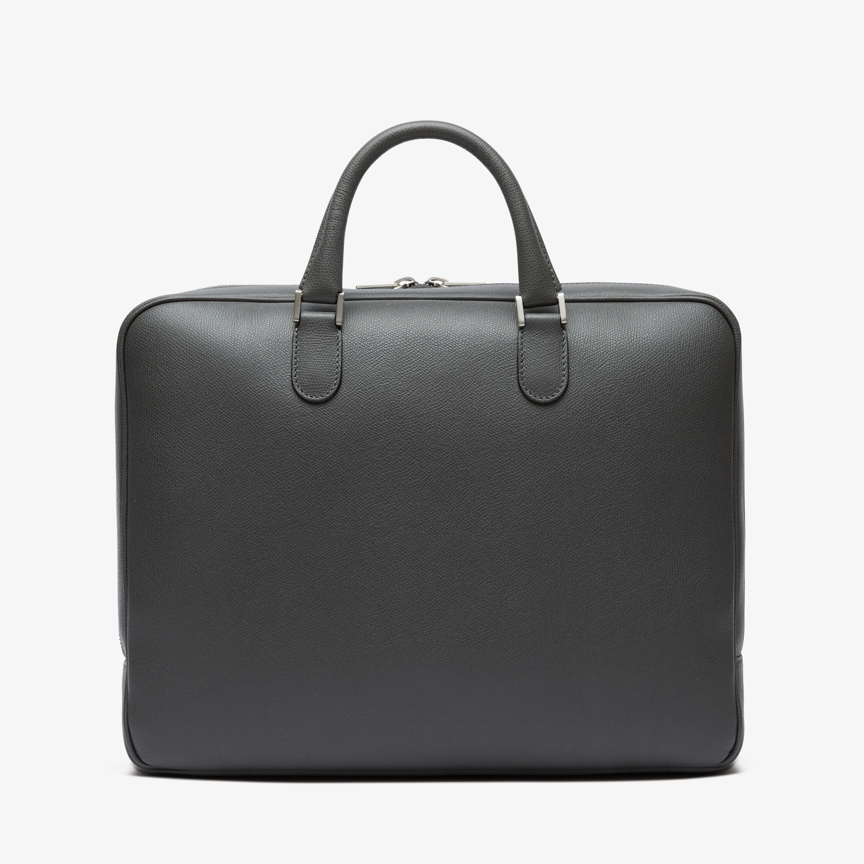 Gray Leather Medium business bag | Valextra Avietta